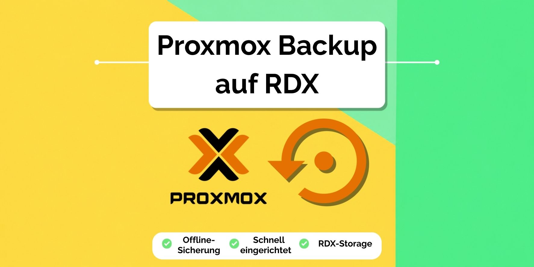 Cadangan Proxmox di RDX: Cadangkan VM melalui USB sebagai cadangan penuh